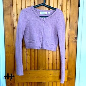 Cropped cardigan wool